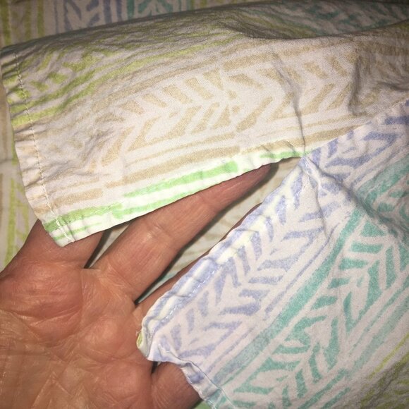 Sigrid Olsen L Button Down Shirt in Watercolors with Roses - Picture 9 of 13